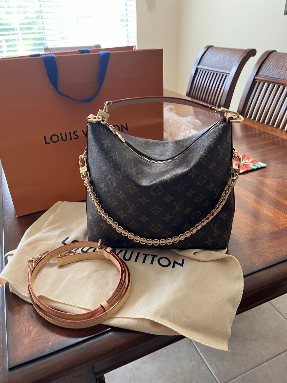 Louis Vuitton Monogram Canvas Multipass with Gold & leather Chain Detail - Picture 2 of 16
